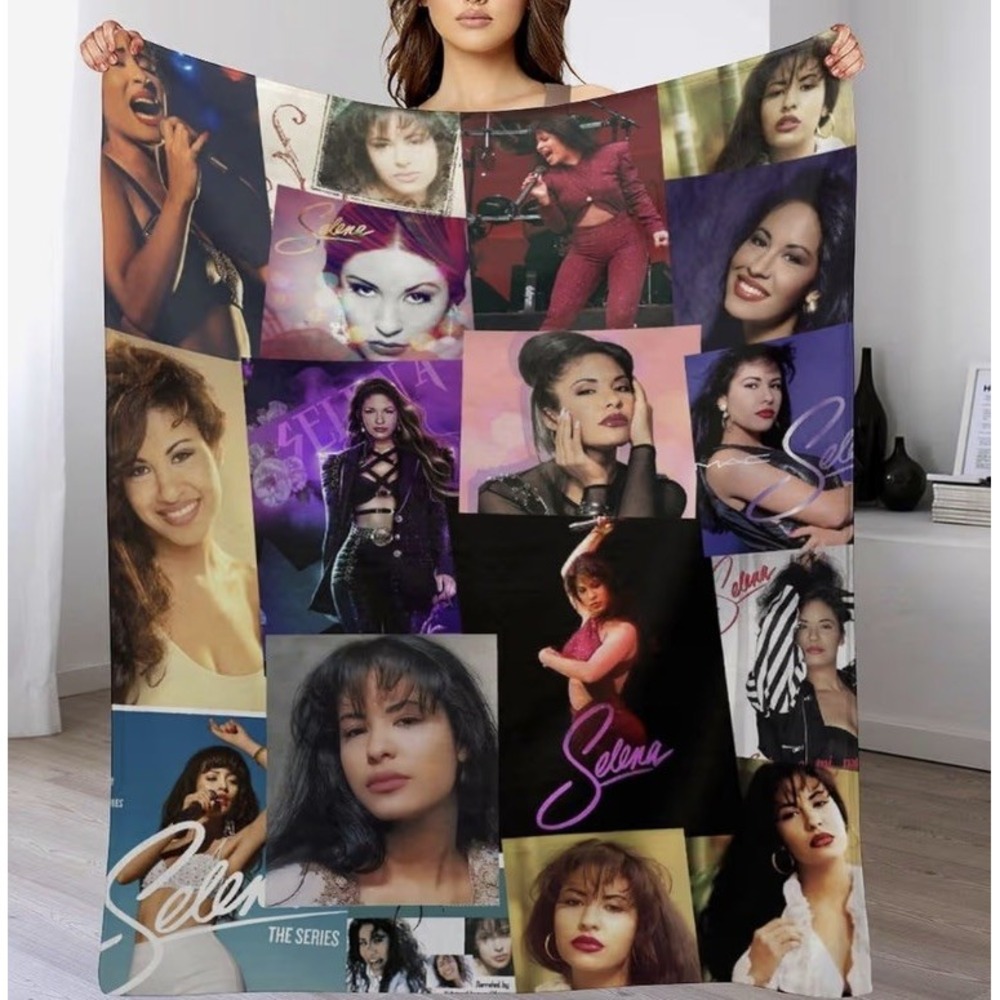 Official Selena: The Series Netflix Collage Plush Throw Blanket - 48x39" - Picture 3 of 4